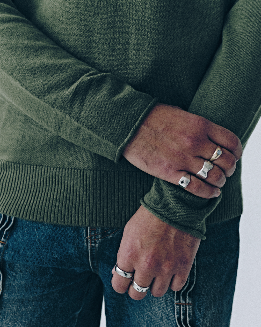 Serenade Ls Knitted Tee Olive