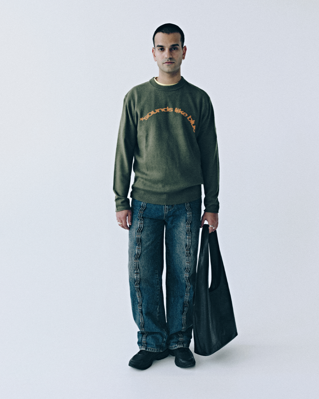 Serenade Ls Knitted Tee Olive