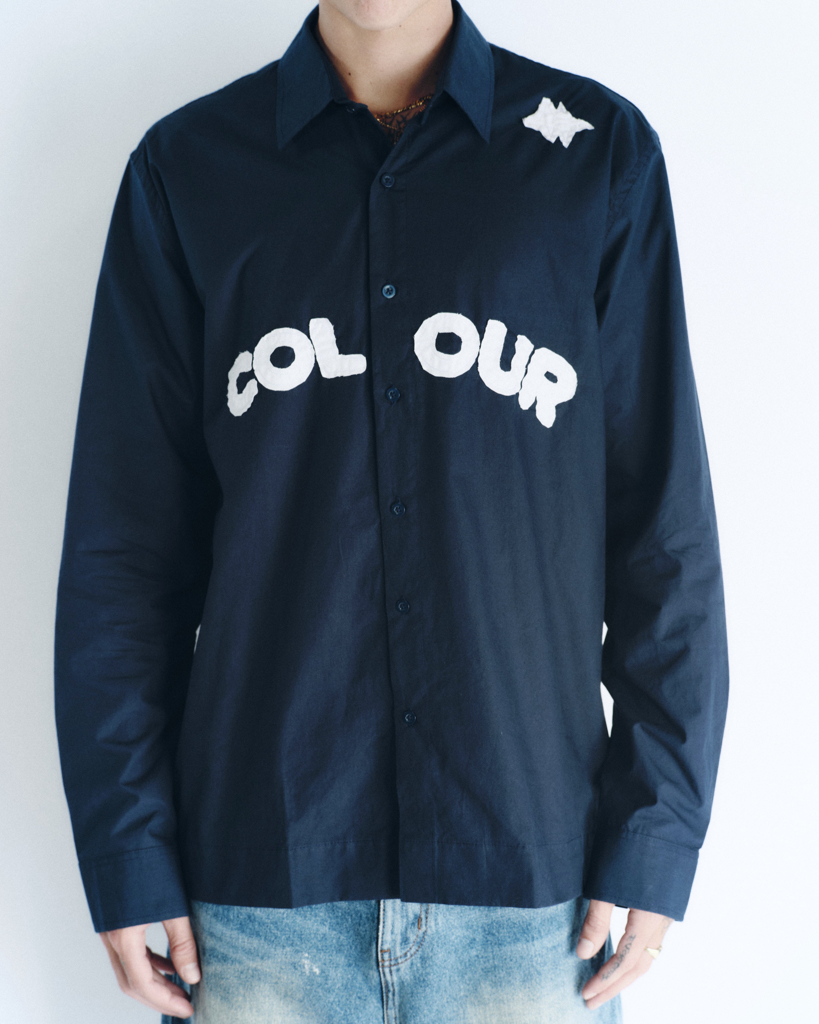 Colour Long Sleeve Shirt  Navy