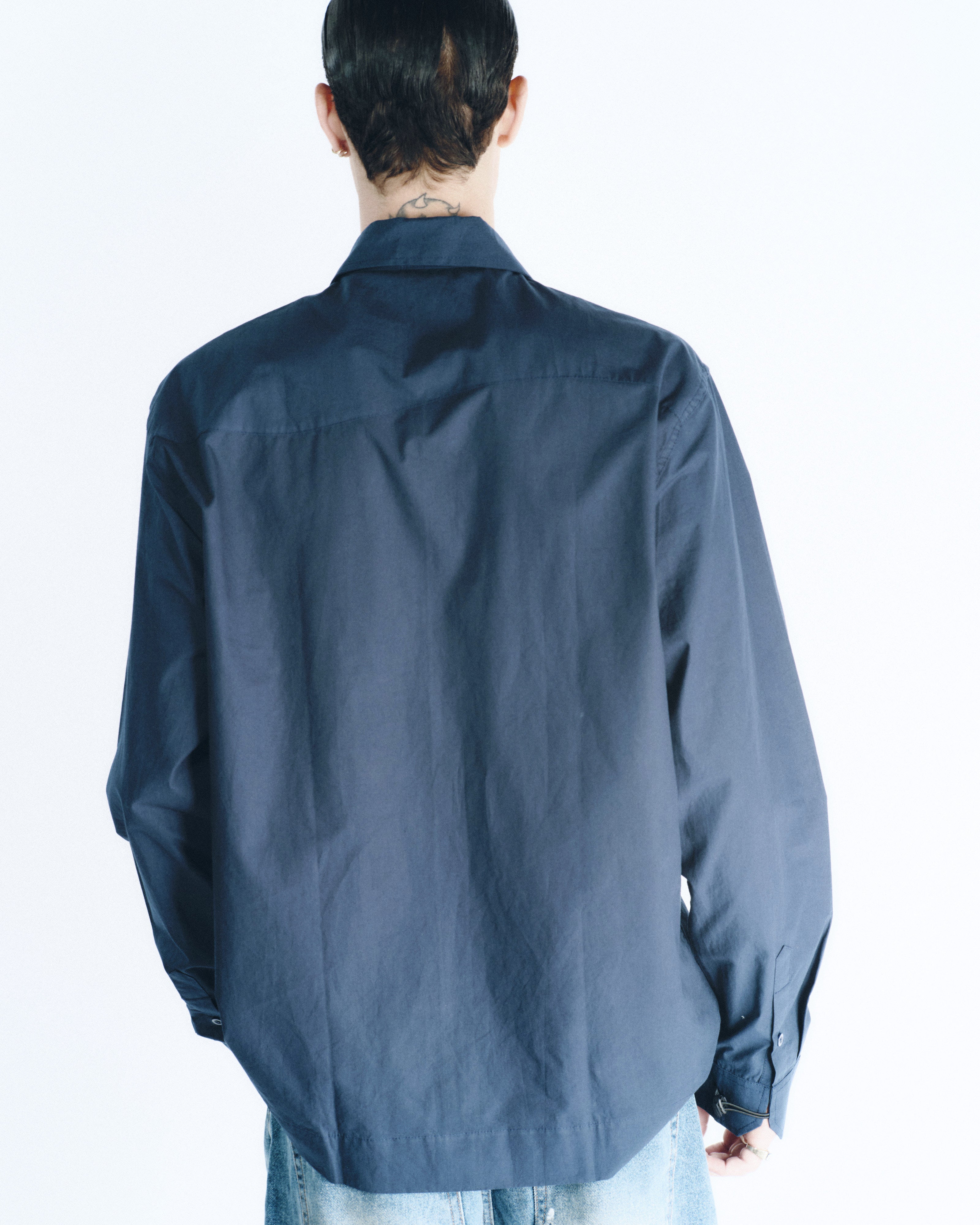 Colour Long Sleeve Shirt  Navy